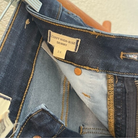 Madewell Curvy High-Rise Skinny Jeans in Woodland Wash Size 26 - Picture 8 of 15